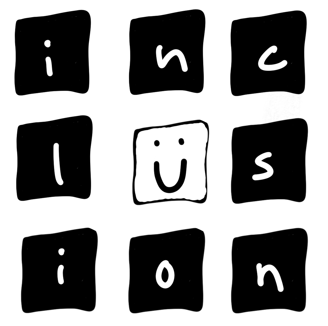 An early sketch of the inclusion tee graphic from the Procreate app for iPad