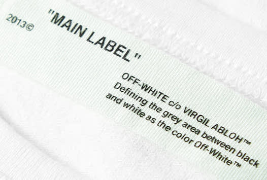 Clothing tag from Off-white