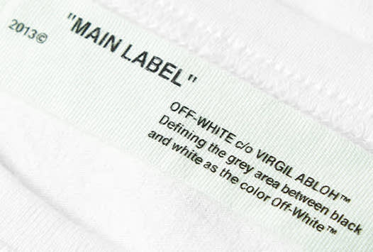 Off white cheap clothing tag