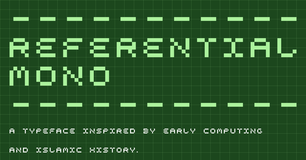 Cover image for Referential Mono Typeface project
